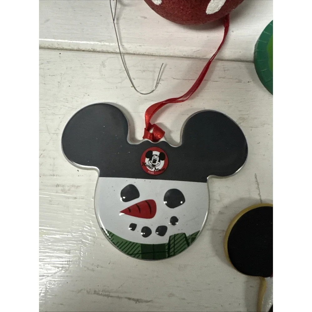 Lot Of 6 Ornaments Disney Mickey Minnie Mouse Ears‎  Christmas + Dalmatians